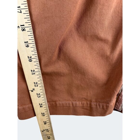 Veronica Beard Jeans Womens Wide-Leg Pants In Rust With Side Stripes Size 24 - Picture 10 of 16